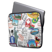 Weltpass-Muster Laptopschutzhülle (Vorderseite Links)