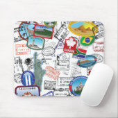 Weltpass-Muster Mousepad (Mit Mouse)