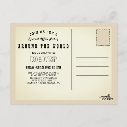 Weltpass Postkarte (Rückseite)