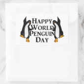 Weltpinguin-Tag Rechteckiger Aufkleber (Tasche)