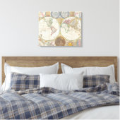 Weltplan-Atlas-Bild Leinwanddruck (Insitu (Schlafzimmer))
