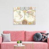 Weltplan-Atlas-Bild Leinwanddruck (Insitu (Wohnzimmer))