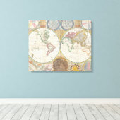 Weltplan-Atlas-Bild Leinwanddruck (Insitu (Holzboden))