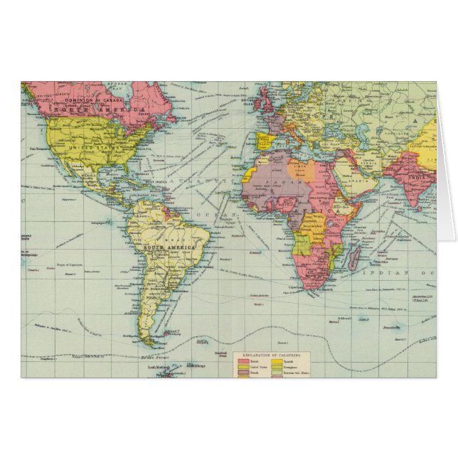 Weltpolitische Landkarte (Vorderseite (Horizontal))