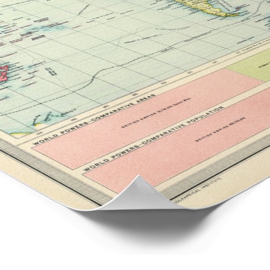 Weltpolitische Landkarte Poster (Ecke)