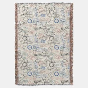 Weltporto-Briefmarken-Muster Decke