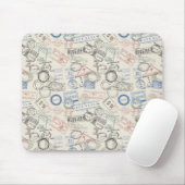 Weltporto-Briefmarken-Muster Mousepad (Mit Mouse)