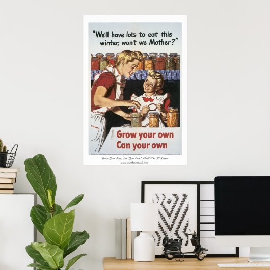 Weltposter "Grow your own, Can your own" Poster (Heimbüro)