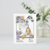 Weltpostkartentag 2022 postkarte (Stehend Vorderseite)