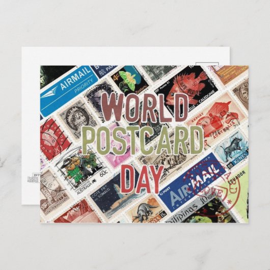 Weltpostkartentag - Exklusive Postkarte (Vorne/Hinten)