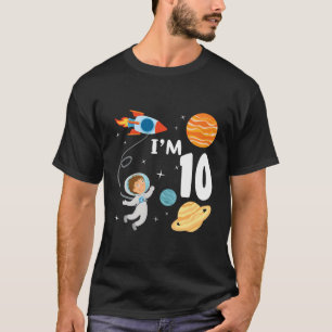 Weltraum 10. Geburtstag Astronautenplaneten 10 Jah T-Shirt