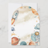 Weltraum 1. Geburtstag Einladung (Rückseite)