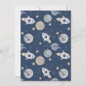 Weltraum 1. Geburtstag Einladung (Rückseite)
