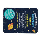 Weltraum 1. Geburtstag Party Erster Rundgang durch Magnet (Horizontal)