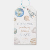 Weltraum 1. Geburtstag Planet Vielen Dank Geschenkanhänger (Vorderseite)