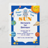 Weltraum 1. Reise um den Sonnentag Einladung (Vorne/Hinten)