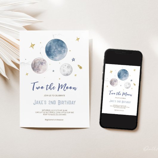 Weltraum 2. Geburtstag Einladung