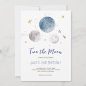 Weltraum 2. Geburtstag Einladung (Vorderseite)