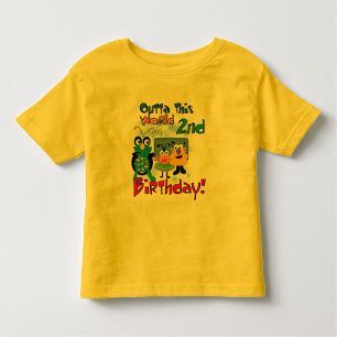 Weltraum-2. Geburtstags-T-Shirts und Geschenke Kleinkind T-shirt