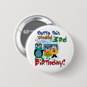 Weltraum 3. Geburtstagsgeschenke und Geschenke Button (Vorne & Hinten)