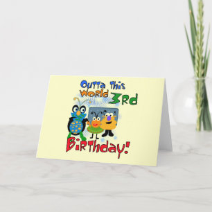 Weltraum 3. Geburtstagsgeschenke und Geschenke Karte