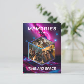 Weltraum 3D Foto Würfel Bilder Kollage Postkarte (Stehend Vorderseite)