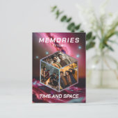 Weltraum 3D Foto Würfel Bilder Kollage Postkarte (Stehend Vorderseite)