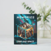 Weltraum 3D Foto Würfel Bilder Kollage Postkarte (Stehend Vorderseite)