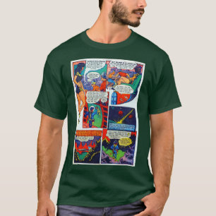 Weltraum-Abenteuer-Comicbuch-Szene Retro-Ästhetik T-Shirt