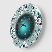 Weltraum-Abenteuer-Fraktal Art Große Wanduhr (Winkel)