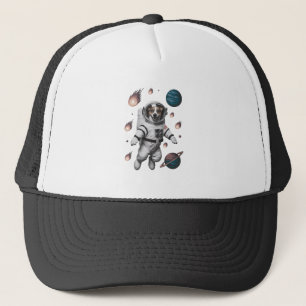 Weltraum-Abenteuer mit einem Hunde-Astronauten Truckerkappe