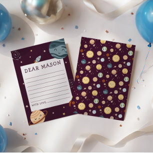 Weltraum-Abenteuer Spielerei Kinder Geburtstags-Ze Begleitkarte