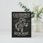 Weltraum-Abenteurer-Astronaut will Sterne Postkarte (Stehend Vorderseite)