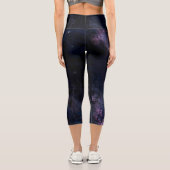 Weltraum Abstrakt Capri Leggings (Rückseite)