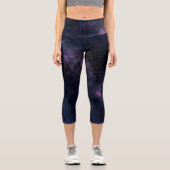 Weltraum Abstrakt Capri Leggings (Vorderseite)