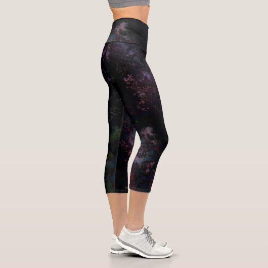 Weltraum Abstrakt Capri Leggings (Rechts)