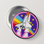 Weltraum-Abzeichen Button (Vorne & Hinten)