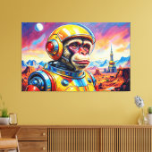 WELTRAUM-AFFE-10 LEINWANDDRUCK (Insitu (Wohnzimmer))