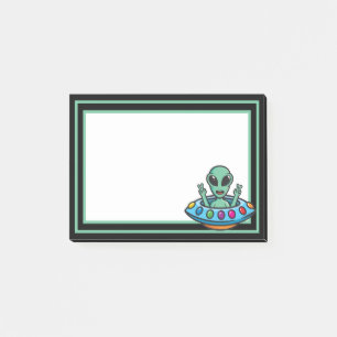 Weltraum-Alien-Fliegende-Undertassen-Post-It-Notiz Post-it Klebezettel