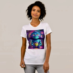 Weltraum-Alien & Freund T-Shirt