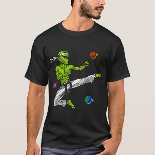 Weltraum-Alien-Karate T-Shirt (Vorderseite)