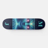 Weltraum-Alien Personalisiertes Skateboard (Horizontal)