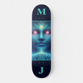 Weltraum-Alien Personalisiertes Skateboard (Vorderseite)