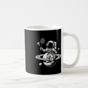 Weltraum Astronaut Badminton Spieler Shuttle Sport Kaffeetasse