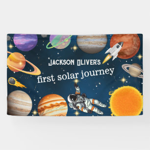 Weltraum-Astronaut Erste Geburtstagsfeier Banner
