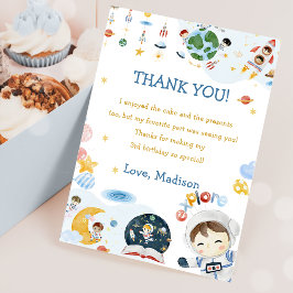 Weltraum Astronaut Geburtstag Danke Karte