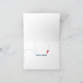 Weltraum-Astronaut Geburtstagskarte Karte (Innenseite)