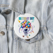 Weltraum-Astronaut Geburtstagskind Button (Beispiel)