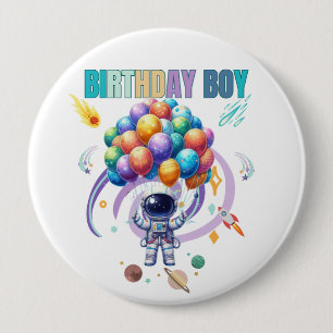 Weltraum-Astronaut Geburtstagskind Button