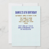 Weltraum-Astronaut Geburtstagskind Einladung (Rückseite)